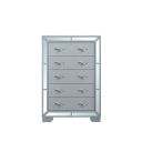 Murry 5-Drawer Chest in Silver