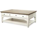 The appearance of Myra Natural And Paperwhite Leg Cocktail Table designed by Riverside Furniture in the transitional interior design. This white and brown piece of furniture was selected by 1StopBedrooms from Myra Collection to add a touch of cosiness and style into your home. Sku: 59501. Material: Wood.