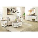 The appearance of Myra Natural And Paperwhite Leg End Table designed by Riverside Furniture in the transitional interior design. This white and brown piece of furniture was selected by 1StopBedrooms from Myra Collection to add a touch of cosiness and style into your home. Sku: 59508. Material: Wood.