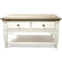 Myra Small Leg Coffee Table In White and Natural