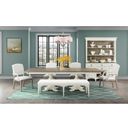 The appearance of Myra Paperwhite Upholstered Dining Bench designed by Riverside Furniture in the transitional interior design. This white piece of furniture was selected by 1StopBedrooms from Myra Collection to add a touch of cosiness and style into your home. Sku: 59359. Material: Polyester.