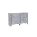 The appearance of Mystic Dresser In Silver designed by Galaxy Home Furnishings in the modern / contemporary interior design. This silver piece of furniture  was selected by 1StopBedrooms from Mystic Collection to add a touch of cosiness and style into your home. Sku: 601955557184. Material: Solid Wood.