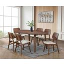 The appearance of Narvik Dining Table In Walnut designed by Furniture of America in the modern / contemporary interior design. This walnut piece of furniture was selected by 1StopBedrooms from Narvik Collection to add a touch of cosiness and style into your home. Sku: FM3212WN-T-1;FM3212WN-T-2. Table Top Shape: Oval. Size: 39" x 71". Material: Solid Wood.