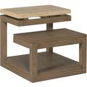 The appearance of Nash Rectangular End Table In Warm Coffee designed by Hammary in the modern / contemporary interior design. This warm coffee piece of furniture  was selected by 1StopBedrooms from Nash Collection to add a touch of cosiness and style into your home. Sku: 208-915. Material: Wood.