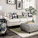 The appearance of Nash Sofa In Ivory designed by Furniture of America in the transitional interior design. This ivory piece of furniture  was selected by 1StopBedrooms from Nash Collection to add a touch of cosiness and style into your home. Sku: SM8101-SF. Material: Linen.