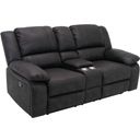 The appearance of Navaro Reclining Console Loveseat In Black designed by Emerald Home Furnishings in the modern / contemporary interior design. This black piece of furniture was selected by 1StopBedrooms from Navaro Collection to add a touch of cosiness and style into your home. Sku: U7120-09-06. Material: Metal.
