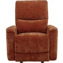The appearance of Navarro Chenille Upholstered Glider Recliner In Burnt Orange designed by Coaster in the transitional interior design. This burnt orange piece of furniture  was selected by 1StopBedrooms from Navarro Collection to add a touch of cosiness and style into your home. Sku: 609576. Material: Plywood.