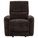 The appearance of Navarro Chenille Upholstered Glider Recliner In Dark Brown designed by Coaster in the transitional interior design. This dark brown piece of furniture was selected by 1StopBedrooms from Navarro Collection to add a touch of cosiness and style into your home. Sku: 609573. Material: Metal.