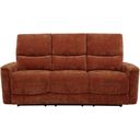 The appearance of Navarro Chenille Upholstered Reclining Sofa In Burnt Orange designed by Coaster in the transitional interior design. This burnt orange piece of furniture  was selected by 1StopBedrooms from Navarro Collection to add a touch of cosiness and style into your home. Sku: 609574. Material: Plywood.