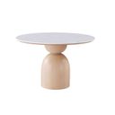 The appearance of Neasden Dining Table In Natural/White/Black designed by Furniture of America in the modern / contemporary interior design. This natural/white/black piece of furniture was selected by 1StopBedrooms from Neasden Collection to add a touch of cosiness and style into your home. Sku: FM37003NT-T-1;FM37003NT-T-2. Table Top Shape: Round. Material: Stone. Size: 47".