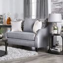 The appearance of Nefyn Gray Loveseat designed by Furniture of America in the transitional interior design. This gray piece of furniture was selected by 1StopBedrooms from Nefyn Collection to add a touch of cosiness and style into your home. Sku: SM2670-LV. Material: Wood.