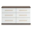 The appearance of Nendalane Dresser In White and Brown designed by Signature Design by Ashley in the modern / contemporary interior design. This white/brown piece of furniture was selected by 1StopBedrooms from Nendalane Collection to add a touch of cosiness and style into your home. Sku: NCB1108-31. Material: Wood.