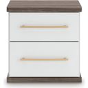 The appearance of Nendalane Nightstand In White and Brown designed by Signature Design by Ashley in the modern / contemporary interior design. This white/brown piece of furniture was selected by 1StopBedrooms from Nendalane Collection to add a touch of cosiness and style into your home. Sku: NCB1108-92. Material: Wood.