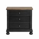 The appearance of Neue Mills 3-Drawer Nightstand with USB A-C In Farmhouse Black and Rustic Oak designed by Furniture of America in the modern / contemporary interior design. This farmhouse black/rustic oak piece of furniture was selected by 1StopBedrooms from Neue Mills Collection to add a touch of cosiness and style into your home. Sku: FM79009BK-N2. Material: Solid Rubberwood.