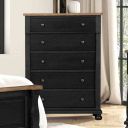 The appearance of Neue Mills Chest In Farmhouse Black and Rustic Oak designed by Furniture of America in the modern / contemporary interior design. This farmhouse black/rustic oak piece of furniture was selected by 1StopBedrooms from Neue Mills Collection to add a touch of cosiness and style into your home. Sku: FM79009BK-C. Material: Solid Rubberwood.
