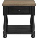 The appearance of Neue Mills End Table In Weathered Black and Brown designed by Furniture of America in the modern / contemporary interior design. This weathered black/brown piece of furniture was selected by 1StopBedrooms from Neue Mills Collection to add a touch of cosiness and style into your home. Sku: FM40009BK-E. Material: Solid Rubberwood.