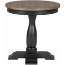 The appearance of Neue Mills Round End Table In Weathered Black and Brown designed by Furniture of America in the modern / contemporary interior design. This weathered black/brown piece of furniture was selected by 1StopBedrooms from Neue Mills Collection to add a touch of cosiness and style into your home. Sku: FM40009BK-ER. Material: Solid Rubberwood.