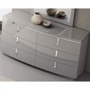 The appearance of New York Gray Dresser designed by J&M in the modern / contemporary interior design. This gray piece of furniture  was selected by 1StopBedrooms from New York Collection to add a touch of cosiness and style into your home. Sku: 18215-D. Material: Wood.