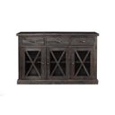 The appearance of Newberry Sideboard In Salvaged Grey designed by Alpine in the country / farmhouse interior design. This salvaged grey piece of furniture was selected by 1StopBedrooms from Newberry Collection to add a touch of cosiness and style into your home. Sku: 1468-26. Material: Acacia.