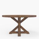 The appearance of Newberry Round Dining Table In Medium Brown designed by Alpine in the country / farmhouse interior design. This medium brown piece of furniture was selected by 1StopBedrooms from Newberry Collection to add a touch of cosiness and style into your home. Sku: 4068-05. Table Top Shape: Round. Size: 54". Material: Acacia.
