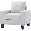 The appearance of Newbury Club Chair (White) designed by Glory in the modern / contemporary interior design. This white piece of furniture was selected by 1StopBedrooms from Newbury Collection to add a touch of cosiness and style into your home. Sku: G460A-C-Newbury Club Chair. Material: Faux Leather.