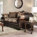 The appearance of Newdale Loveseat In Brown And Gold designed by Furniture of America in the traditional interior design. This brown and gold piece of furniture was selected by 1StopBedrooms from Newdale Collection to add a touch of cosiness and style into your home. Sku: SM6427-LV. Material: Chenille.