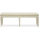 Newport Bench with Upholstered Seat In Alabaster