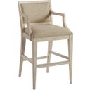 The appearance of Newport Eastbluff Upholstered Bar Stool In Sailcloth designed by Barclay Butera in the transitional interior design. This sailcloth piece of furniture  was selected by 1StopBedrooms from Newport Collection to add a touch of cosiness and style into your home. Sku: 921-896-01. Material: Wood.