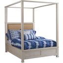The appearance of Newport Shorecliff Queen Canopy Bed In Sailcloth designed by Barclay Butera in the transitional interior design. This sailcloth piece of furniture  was selected by 1StopBedrooms from Newport Collection to add a touch of cosiness and style into your home. Sku: 921-173C. Bed Type: Canopy Bed. Material: Wood. Bed Size: Queen.