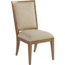 The appearance of Newport Eastbluff Upholstered Side Chair In Beige designed by Barclay Butera in the transitional interior design. This beige piece of furniture was selected by 1StopBedrooms from Newport Collection to add a touch of cosiness and style into your home. Sku: 920-880-01. Material: Wood.