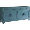 The appearance of Newport Bayside Buffet In Seaglass designed by Barclay Butera in the transitional interior design. This seaglass piece of furniture  was selected by 1StopBedrooms from Newport Collection to add a touch of cosiness and style into your home. Sku: 923-852. Material: Wood.