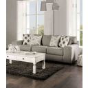 The appearance of Newry Sofa In Gray designed by Furniture of America in the transitional interior design. This gray piece of furniture was selected by 1StopBedrooms from Newry Collection to add a touch of cosiness and style into your home. Sku: SM6091-SF. Material: Fabric.