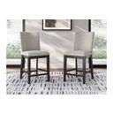 The appearance of Neymorton Counter Height Barstool Set of 2 In Dark Grayish Brown designed by Signature Design by Ashley in the modern / contemporary interior design. This dark grayish brown piece of furniture was selected by 1StopBedrooms from Neymorton Collection to add a touch of cosiness and style into your home. Sku: D618-124. Material: Fabric.