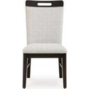 The appearance of Neymorton Dining Chair Set of 2 In Gray and Brown designed by Signature Design by Ashley in the modern / contemporary interior design. This light gray/brown piece of furniture was selected by 1StopBedrooms from Neymorton Collection to add a touch of cosiness and style into your home. Sku: D618-01. Material: Fabric.