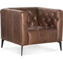 The appearance of SS Nicolla Brown Leather Chair designed by Hooker in the traditional interior design. This brown leather piece of furniture  was selected by 1StopBedrooms from SS Collection to add a touch of cosiness and style into your home. Sku: SS637-01-089. Material: Leather.