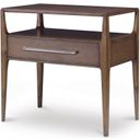 The appearance of Single Drawer Nightstand In Bowery Cerused designed by Century Furniture in the modern / contemporary interior design. This bowery cerused piece of furniture was selected by 1StopBedrooms from Bowery Place Collection to add a touch of cosiness and style into your home. Sku: C4H-224. Material: Oak Veneer.
