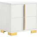 The appearance of Marceline 2-drawer Nightstand White designed by Coaster in the modern / contemporary interior design. This white piece of furniture  was selected by 1StopBedrooms from Marceline Collection to add a touch of cosiness and style into your home. Sku: 222932. Material: Wood.