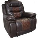 The appearance of Nikko Glider Recliner In Brown designed by New Classic in the modern / contemporary interior design. This brown piece of furniture was selected by 1StopBedrooms from Nikko Collection to add a touch of cosiness and style into your home. Sku: U7005-13-BRN. Material: Faux Leather.
