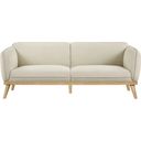 The appearance of Nolita Boucle Fabric Sofa In Cream designed by Meridian in the transitional interior design. This cream piece of furniture  was selected by 1StopBedrooms from Nolita Collection to add a touch of cosiness and style into your home. Sku: 159Cream-S. Material: Boucle.