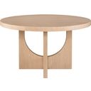 The appearance of Nomad Callon Round Dining Table In Oak designed by Universal in the modern / contemporary interior design. This oak piece of furniture was selected by 1StopBedrooms from Nomad Collection to add a touch of cosiness and style into your home. Sku: U181657. Table Top Shape: Round. Material: Wood. Size: 54".