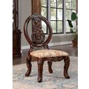 The appearance of Normandy Side Chair Set of 2 In Brown Cherry and Tan designed by Furniture of America in the traditional interior design. This brown cherry and tan piece of furniture  was selected by 1StopBedrooms from Normandy Collection to add a touch of cosiness and style into your home. Sku: CM3145SC-2PK. Material: Wood.