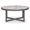 The appearance of North Island Outdoor Coffee Table In Gray designed by Signature Design by Ashley in the modern / contemporary interior design. This gray piece of furniture was selected by 1StopBedrooms from North Island Collection to add a touch of cosiness and style into your home. Sku: P510-708. Material: Aluminium.