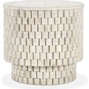 The appearance of Norwood 25 Inch Round End Table In Cream designed by Classic Home in the traditional interior design. This cream piece of furniture  was selected by 1StopBedrooms from Norwood Collection to add a touch of cosiness and style into your home. Sku: 51011801. Material: Mango Wood.