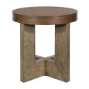 Nova 24 Inch End Table with Faux Metal Finished legs In Gray