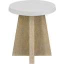 Oasis Accent Table In Dockside Tan and Shoreline White