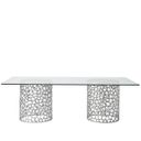 Oasis Retangle Dining Table In Antique Nickel