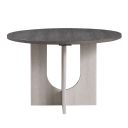 The appearance of Oberto Round Dining Table In Gray designed by Furniture of America in the transitional interior design. This gray piece of furniture was selected by 1StopBedrooms from Oberto Collection to add a touch of cosiness and style into your home. Sku: SL3406GY-RT. Table Top Shape: Round. Material: Rubberwood. Size: 47".