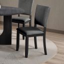 The appearance of Oberto Side Chair Set of 4 In Dark Gray designed by Furniture of America in the transitional interior design. This dark gray piece of furniture  was selected by 1StopBedrooms from Oberto Collection to add a touch of cosiness and style into your home. Sku: SL3406DG-SC-4PK. Material: Rubberwood.
