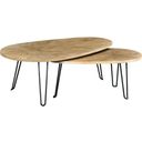 The appearance of Oblique Wirebrushed Natural Cerused Elm Bunching Cocktail Table designed by Hammary in the modern / contemporary interior design. This brown piece of furniture  was selected by 1StopBedrooms from Oblique Collection to add a touch of cosiness and style into your home. Sku: 834-913. Material: Wood.