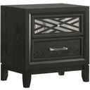 The appearance of Obsidian Nightstand In Black designed by New Classic in the modern / contemporary interior design. This black piece of furniture  was selected by 1StopBedrooms from Obsidian Collection to add a touch of cosiness and style into your home. Sku: B1655-040. Material: Wood.